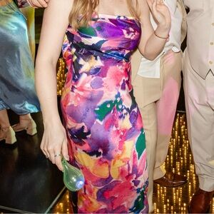 Floral Maxi Strapless Dress